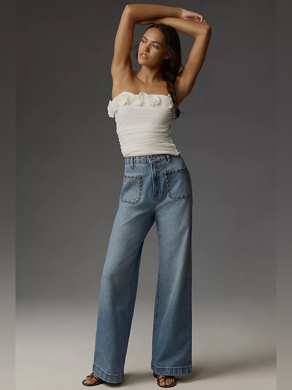 Reformation Cary Stretch High Rise Slouchy Wide